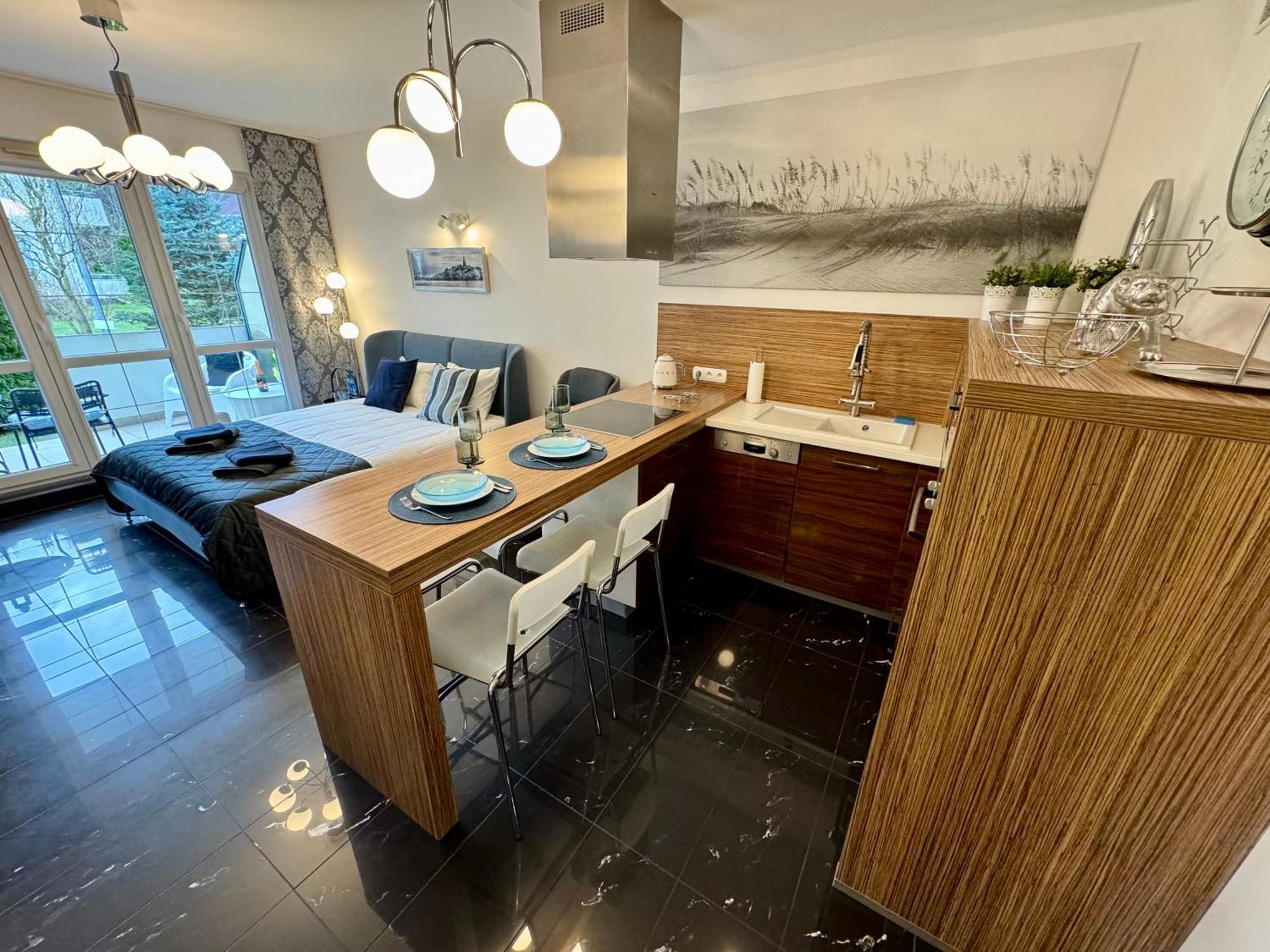 Baltic Apartament Studio Z Ogrodkiem Grzybowo Kolobrzeg ภายนอก รูปภาพ
